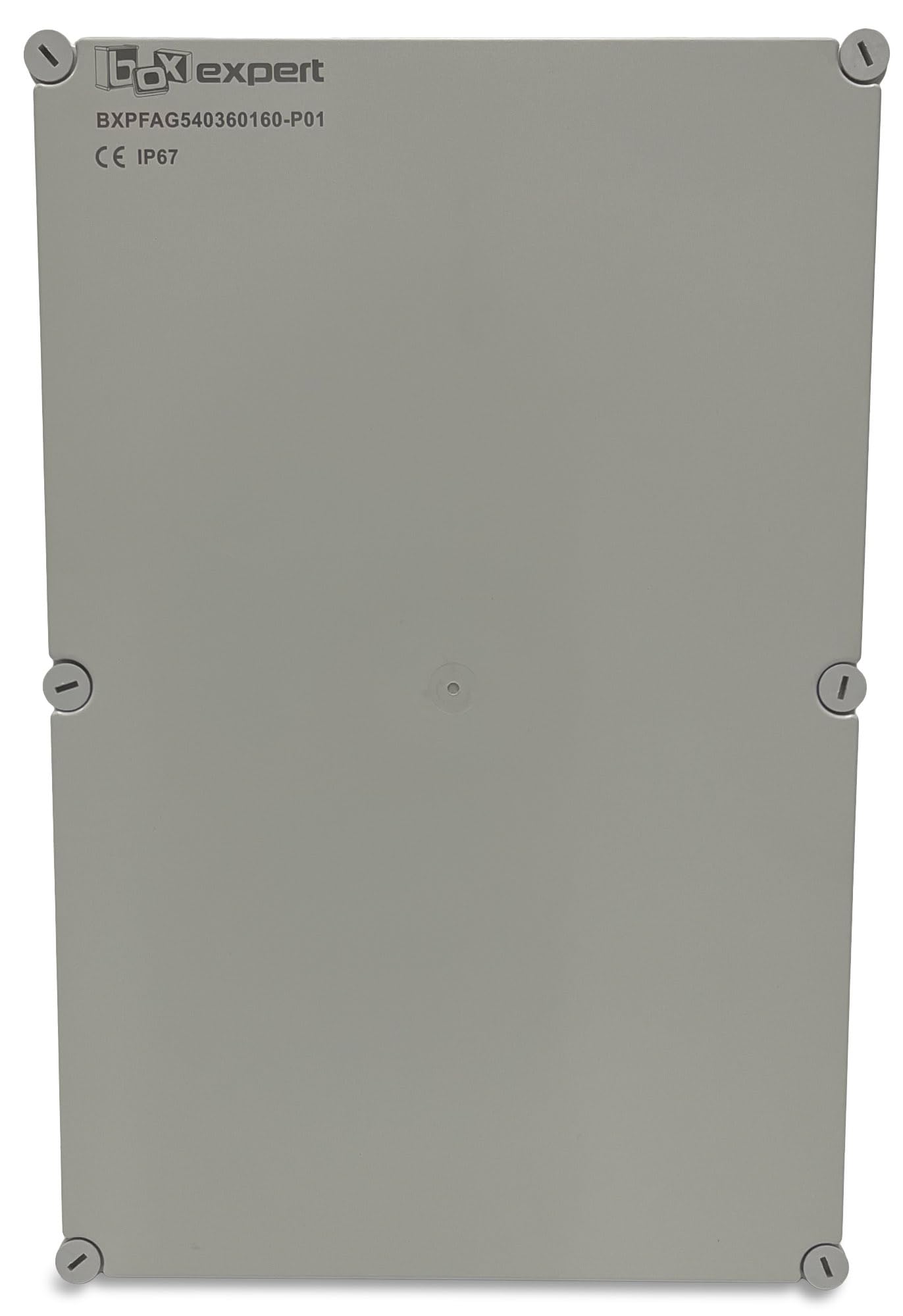 Armadio di controllo BOXEXPERT IP67 in plastica ABS 540×360×160 mm (Serie Perle). Scatola di distribuzione da parete impermeabile IK10 per esterni, contenitore industriale vuoto grigio chiaro