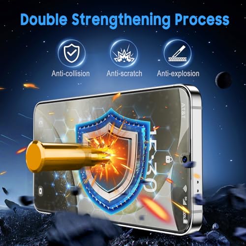 Image of Uyiton for Samsung Galaxy S25+ Plus / S24+ Plus Screen Protector - 2 Pack | Ultra HD Clarity, Fingerprint Unlock, 9H+ Hardness, Scratch-Resistant, Anti-Fingerprint, Bubble-Free, Easy Install