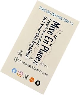 Mise En Place French Culinary Phrase Sticker - Humorous Kitchen Organization Vinyl Decal, Water and Fade-Resistant, Perfect for Chefs and Cooking Enthusiasts