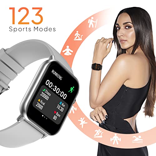Image of Fire-Boltt Ninja Fit Smartwatch Full Touch 1.69 & 120+ Sports Modes with IP68, Multi UI Screen, Over 100 Cloud Based Watch Faces, Built in Games (Grey)