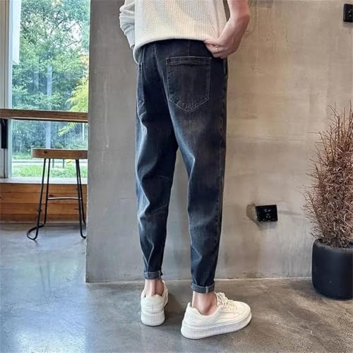 Men Loose Jeans Baggy Trousers Retro Cowboy Pants2