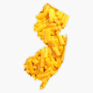New Jersey Mac and Cheese Sticker Vinyl Bumper Sticker Decal Waterproof 5"