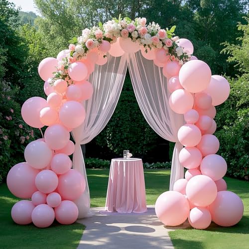 Image of Pastel Pink Balloons 12 inch,70pcs Light Pink Latex Party Balloons for Boys Girls Birthday Party Bridal Baby Shower Gender Reveal Birthday Party Decorations