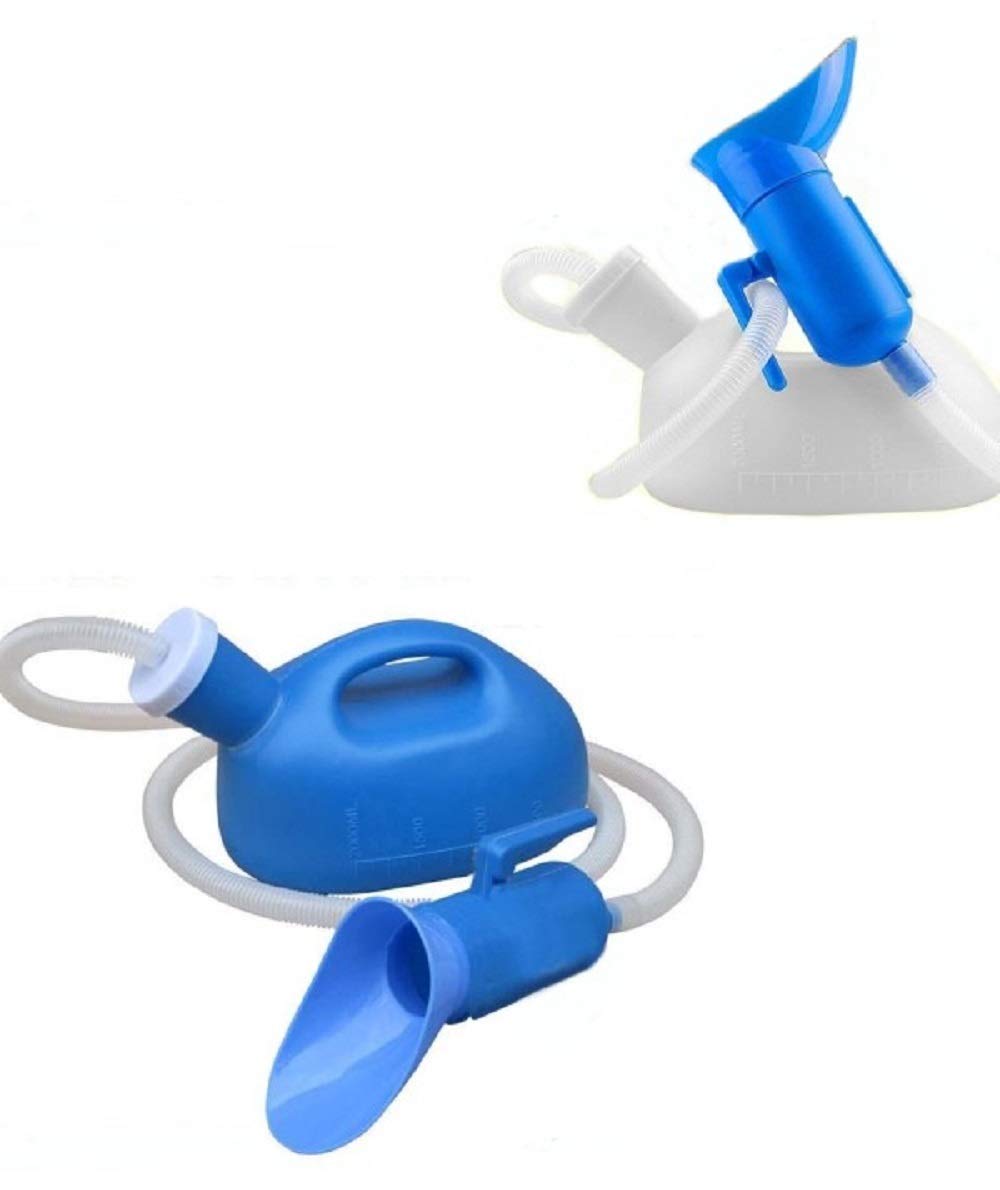 Yデパートセンター55Ⓡ 男女両用 どこでもトイレ 排尿器 2000cc 受尿器付き 大容量 尿瓶 トイレ 緊急 車 渋滞 旅行 介護 病院