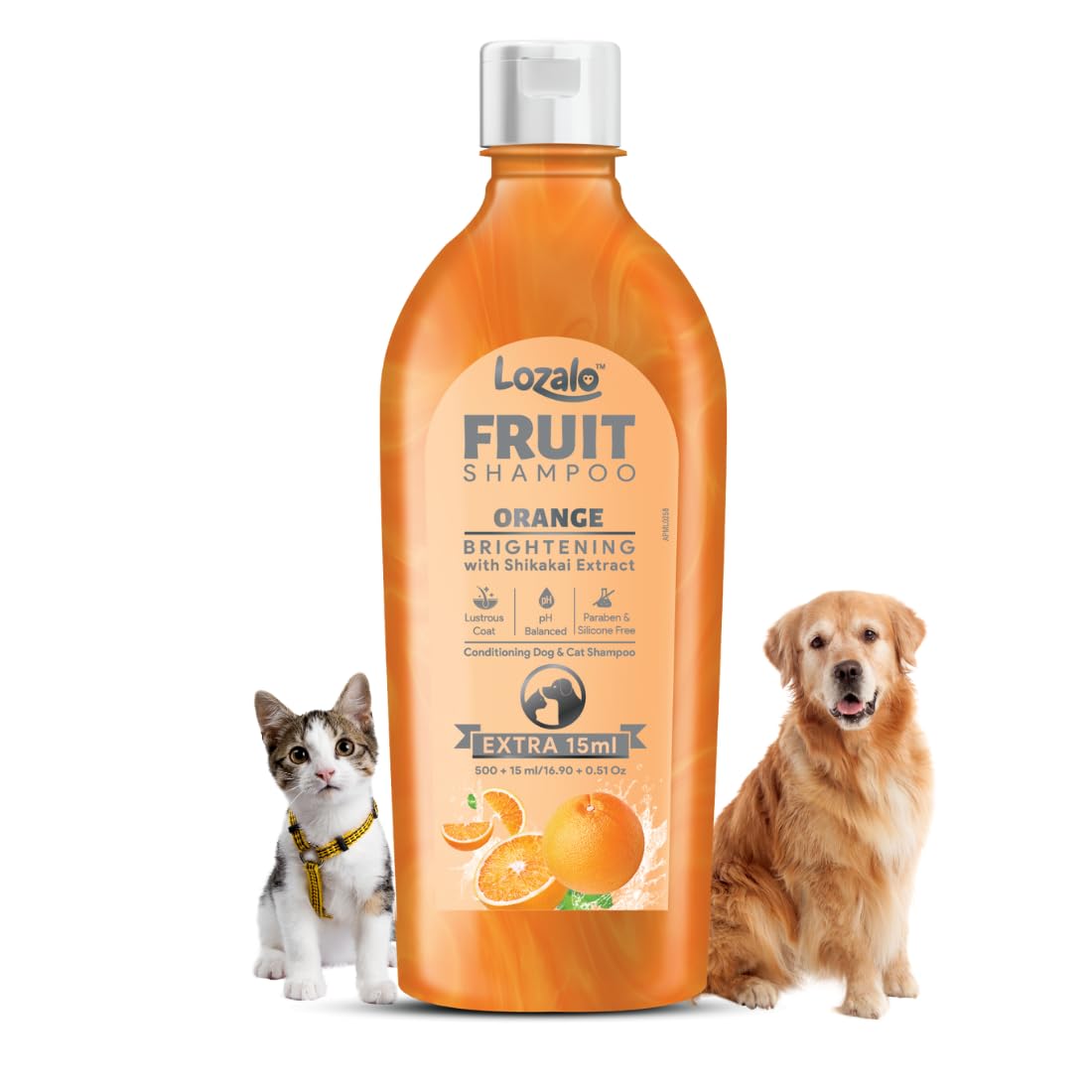 Lozalo Brightening Fruit Pet Shampoo 500 ml, Orange | pH Balanced, Paraben Free Conditioning Shampoo for Dogs & Cats of All Breeds | with Shikakai Extract (B0CX5H69MH) Amazon Price History, Amazon Price Tracker