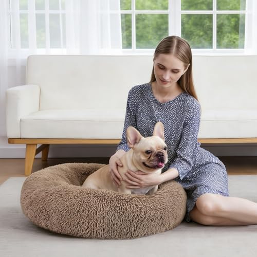 MIXJOY Orthopedic Donut Cuddler Dog Bed (36", Brown) — view 8