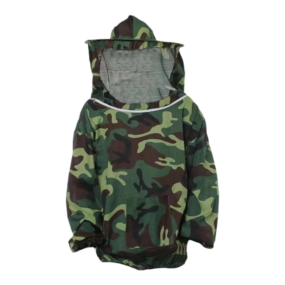 Zhemessy Camouflage Color 1 Pcs Beekeeping Suit Bee Clothes Of With Hat Anti-Bee Suit Anti-Bee Bite Equipment Farming Clothing Coverall,