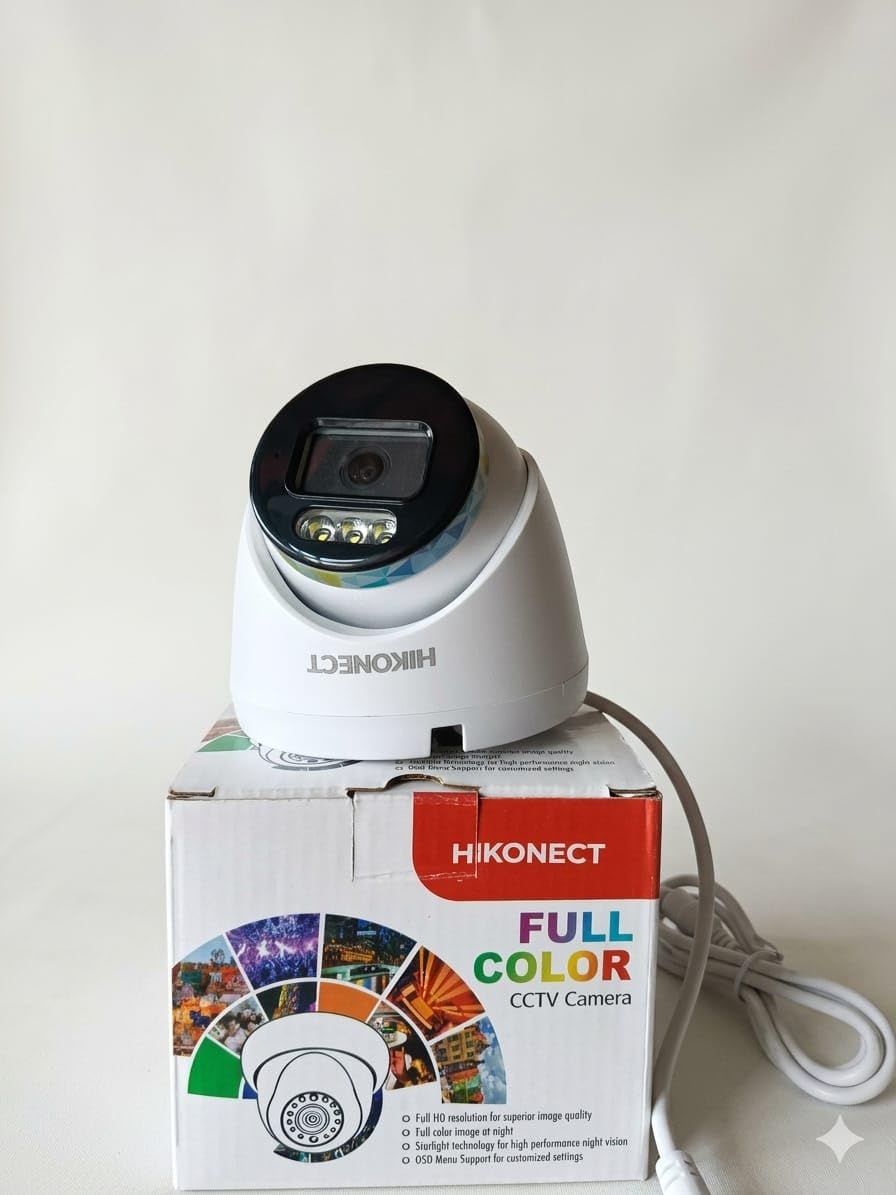 2.4 MP AHD ColorVu Indoor Dome CCTV Camera, 1080p Full HD, Day/Night Color Vision, Audio Recording, Motion Alert, White-picture-52