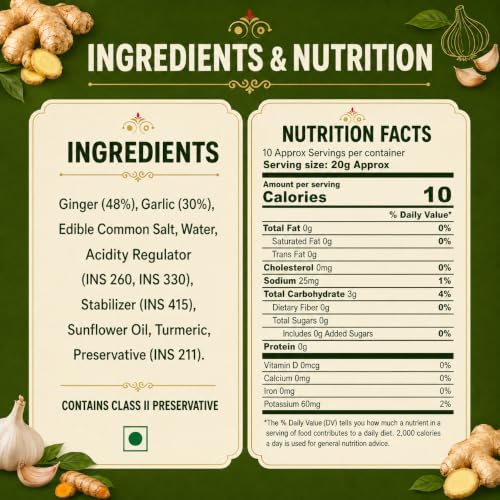 Image of spice nest Fresh Ginger Garlic Paste 200g Pouch | Pack of 3 | Ready for Daily Cooking