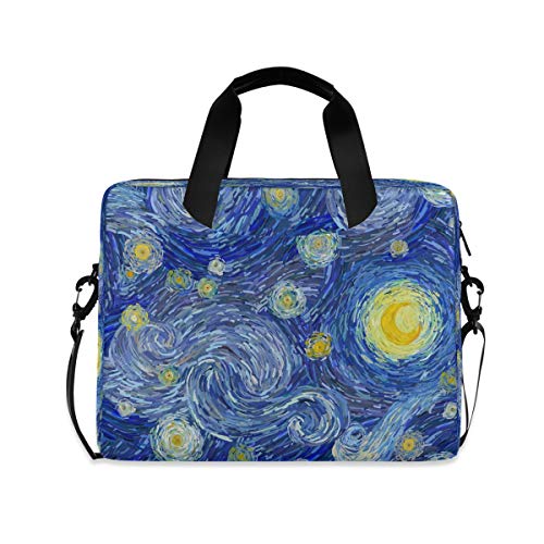 HMZXZ Funda para ordenador portátil abstracta Van Gogh cielo estrellado funda para portátil de 13 a 14 y 15.6 pulgadas, maletín de transporte para trabajo escolar Cover