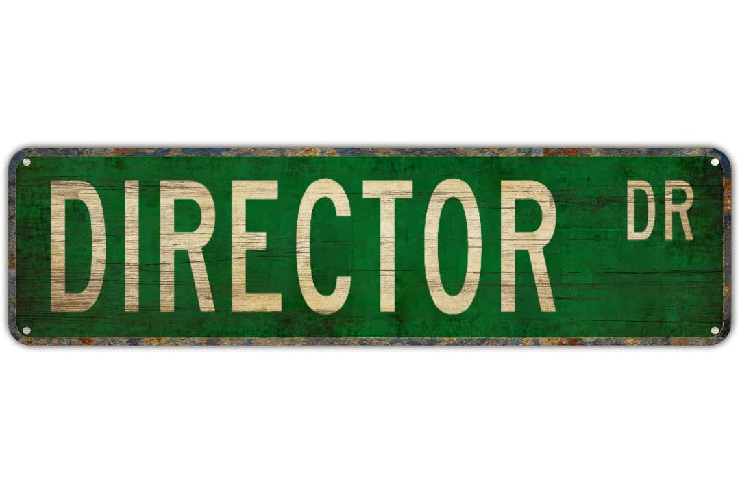 DIRECTOR DR Vintage Tin Signs Art Plaque Aluminum for Bedroom Kitchen Garden Wall Bar Club Coffee Hanging Home Decor 4x16 Inch