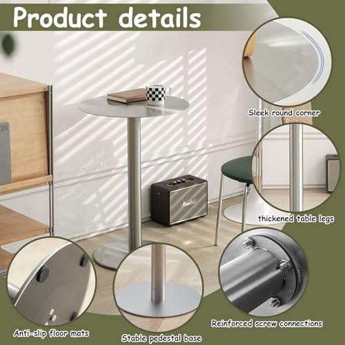 Grand comptoir de hauteur rond 105cm idéal pour optimiser les petits studios - 4