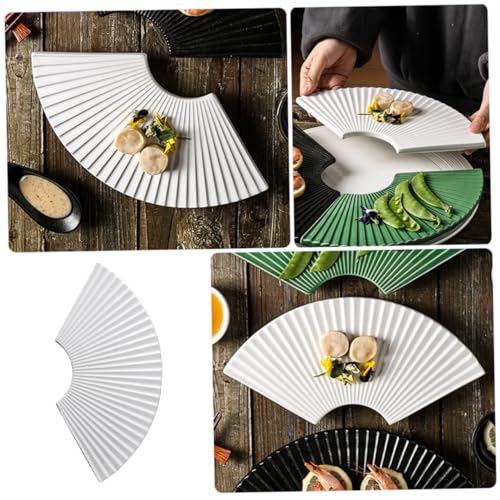 Plato de cerámica blanca para sushi estilo japonés miniatura 4