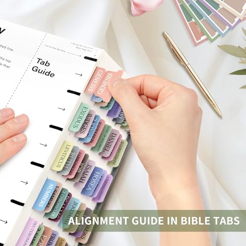 Image of Taja Bible Tabs, 75 Large Print Index Tabs for Women & Men