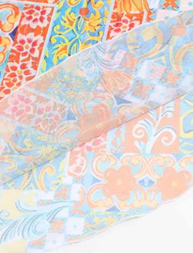 Image of ZAFUL Women's Sarong Coverups Beach Wrap Sheer Bikini Cover Up Mini Skirt | Wraps Swimwear, Cover Ups for Swimwear, Multi-Wear, Texture, Floral