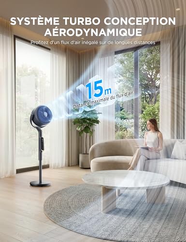 Circulateur d'air économie d'énergie Midea hauteur ajustable 110cm - 7