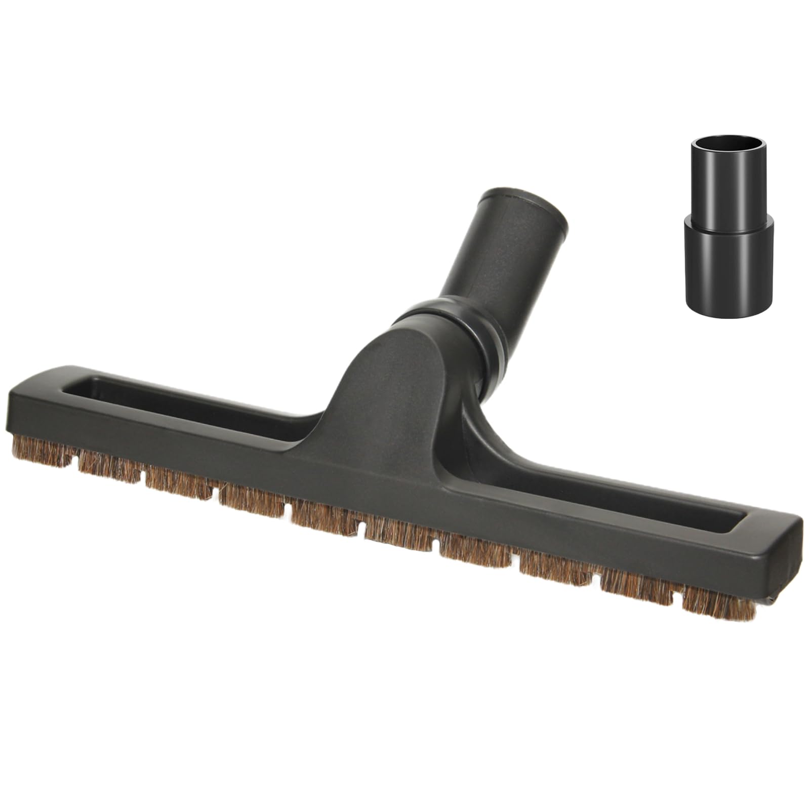 Cepillo de suelo universal de madera dura de 1 1/4 pulgadas con adaptador de manguera de vacío de 1 3/8 pulgadas, cabezal de suelo de 12 pulgadas de ancho (1-1/4 pulgadas de diámetro interior) con