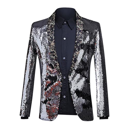 Blazer paillettes dorées homme pour rester frais et élégant en fête