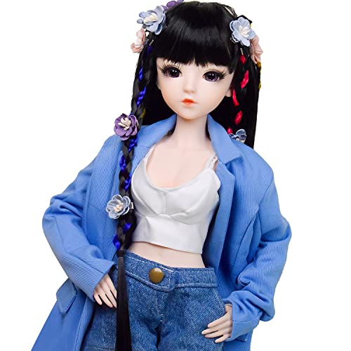 Muñeca BJD articulada 60 cm con ropa y accesorios miniatura 3