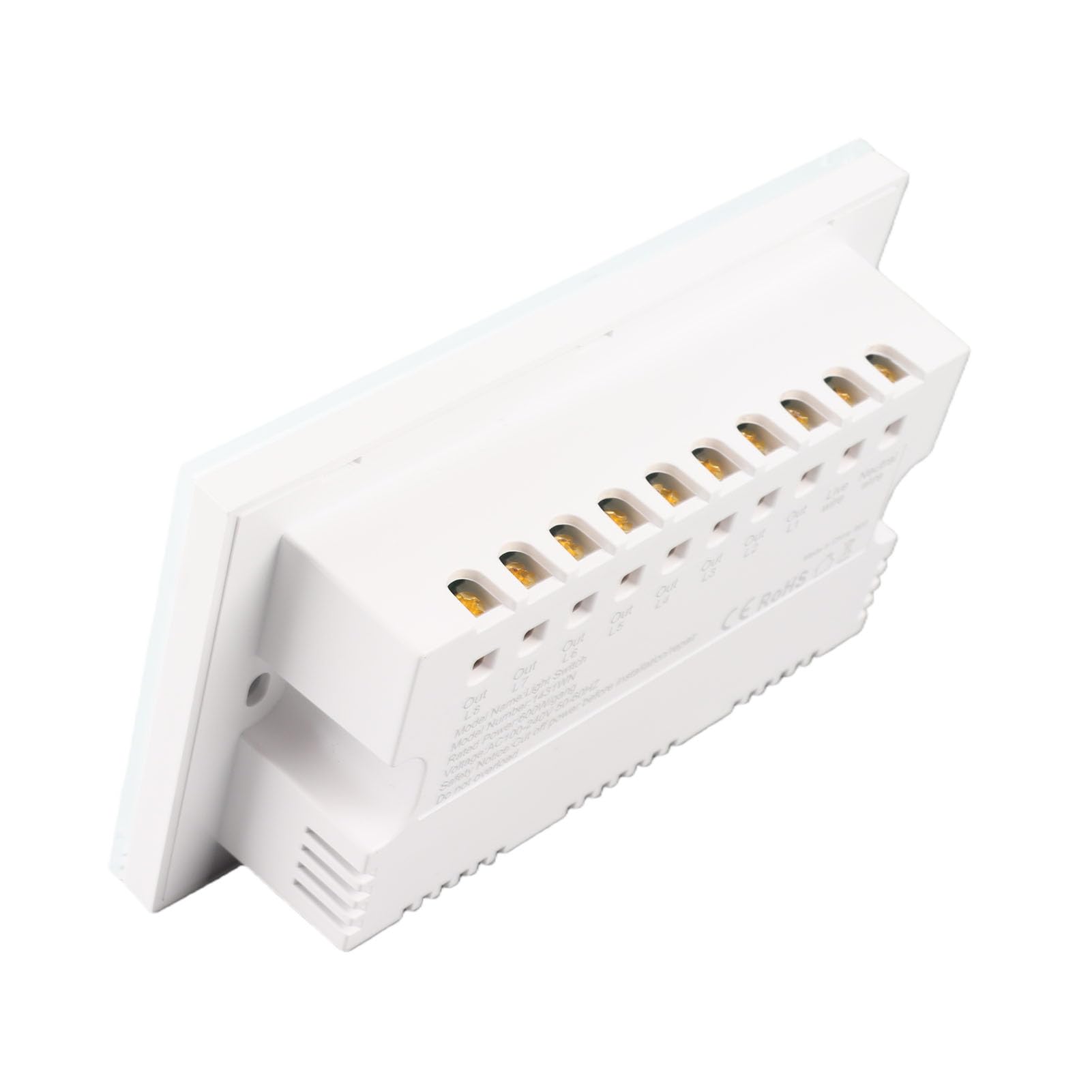 Generic Interruptor de Luz Táctil Panel de Interruptor de Pared WiFi Inteligente de 8 Bandas para el Hogar, Control Inalámbrico de Alta Sensibilidad, Material de PC, AC100-240V