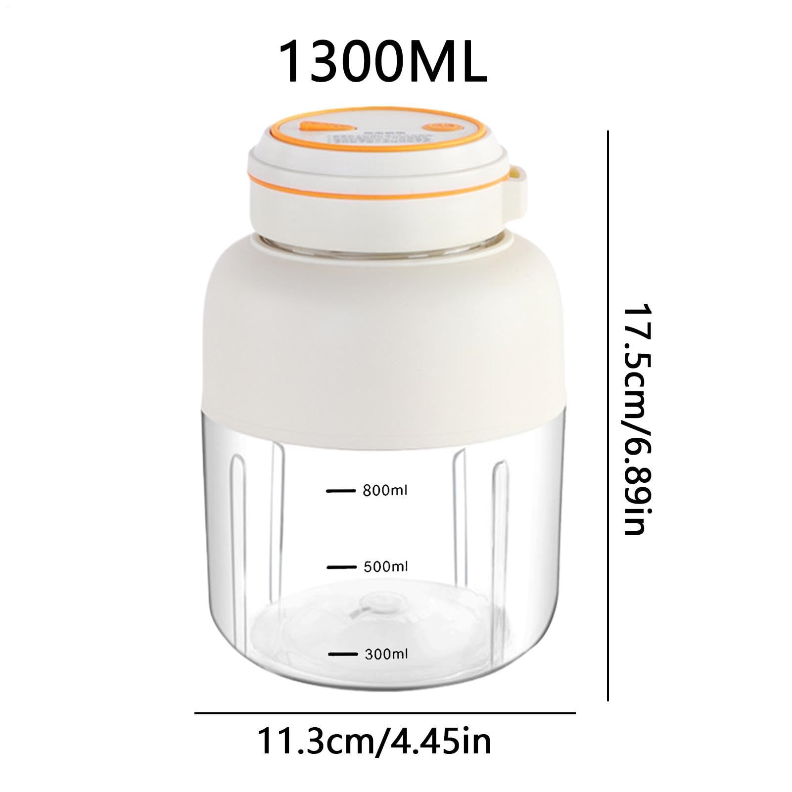 Blender Senza Fili - 1300 ml Macchina Ricaricabile Senza Fili Compatta E Leggera | Blender Portatile Compatto,Per Viaggi Campeggio Escursioni All'aperto Palestra Indoor Cucina Casa Foyer Alimenti E