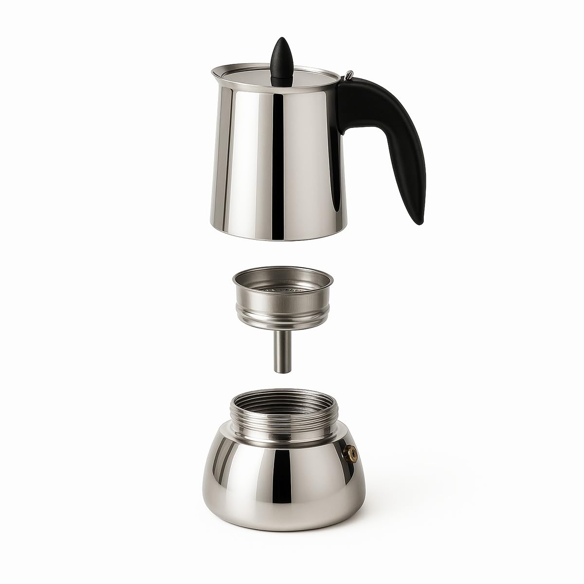 Valira Cafeteras - Cafetera Isabella de 10 tazas hecha con acero inoxidable, apta para inducción