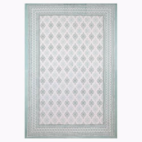 Image of Texstylers Table Cloth | Table Cloth for 6 Seater Dining Table| Dining Table Cover 6 Seater | Table Cover 6 Seater | Dining Table Cover | Rectangle, Cotton,150 cm X 225 cm (Teal Green)