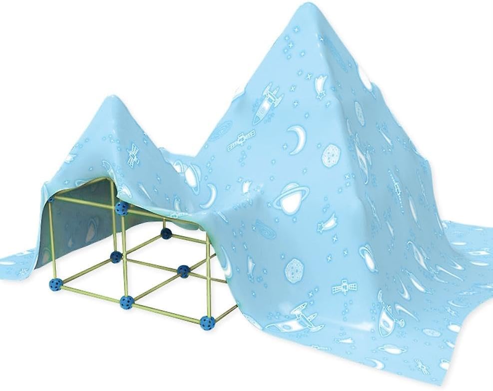 Glow Tent and Fort Building Set with 82 Pieces