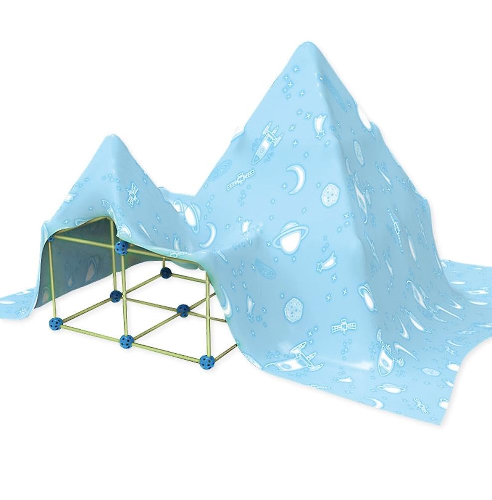 Glow Tent and Fort Building Set with 82 Pieces