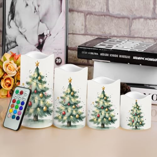 Image of Thanksgiving Gnome Flameless Battery Operated Candles Set of 4 | Flameless Candles with Remote Flickering, LED Candles with Timer for Living Room Decorations, fall decor