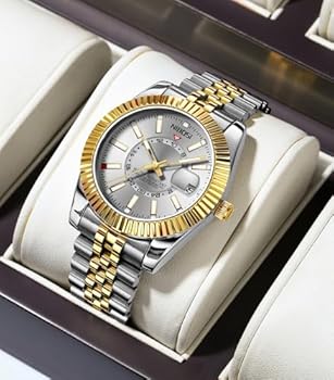 NIBOSI Herenhorloge, waterdicht, analoog, kwarts, chronograaf, datum