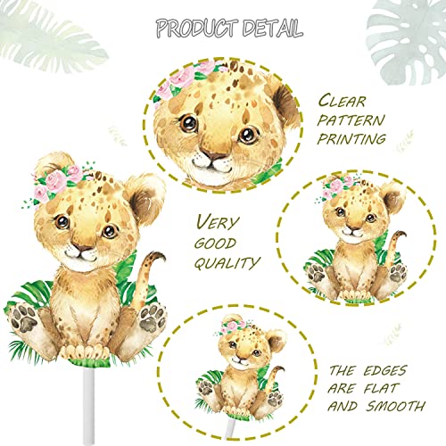 24Pcs Jungle Safari Animal Cupcake Toppers Wild Animal Cake Toppers Jungle Party Decoration For Safari Jungle Theme Birthday Party Baby Shower Supplies #TOP3