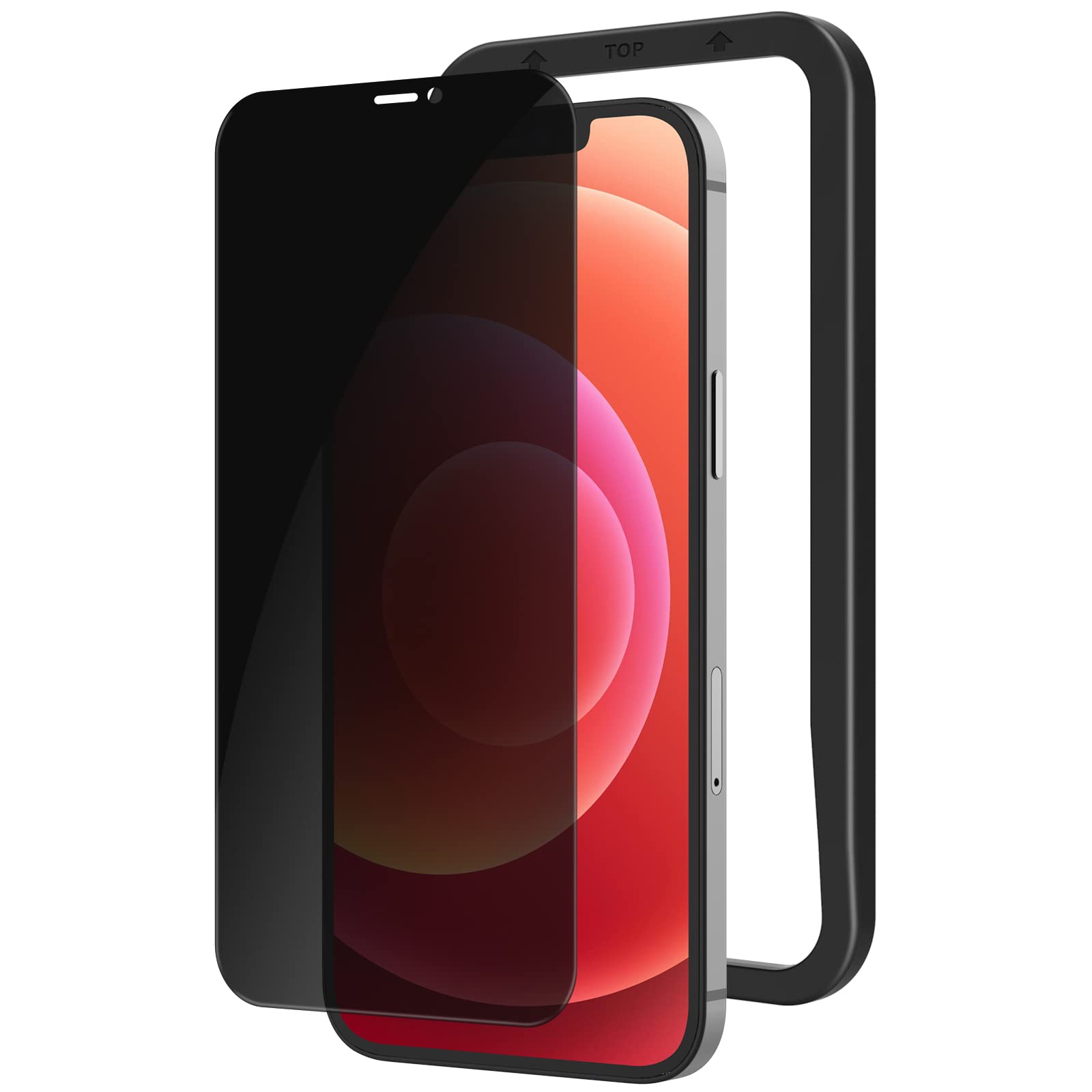 Amazon | NIMASO のぞき見防止 ガラスフィルム iPhone12 mini 用 強化