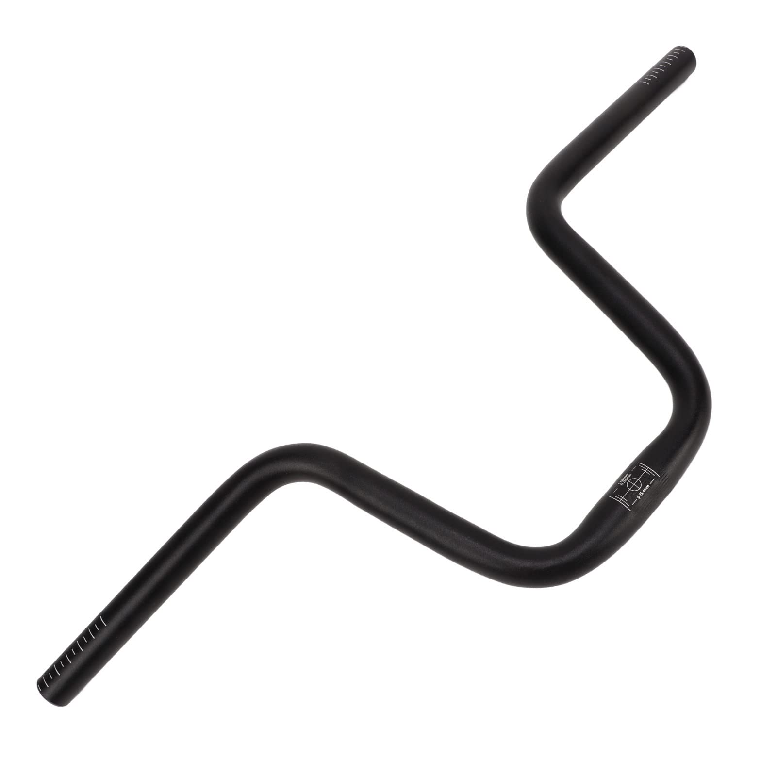 Mountain Bike Handlebar, 25.4mm Diameter 580mm Extra Long Handlebar Aluminum Alloy Folding Road Bike Riser Bar (160mm / 6.3in Height)