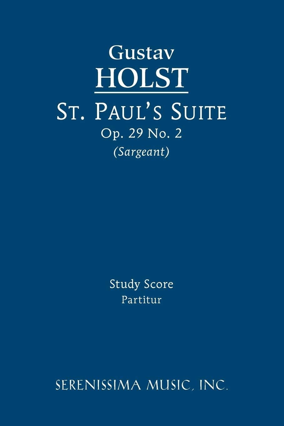 St. Paul's Suite, Op.29 No.2: Study score