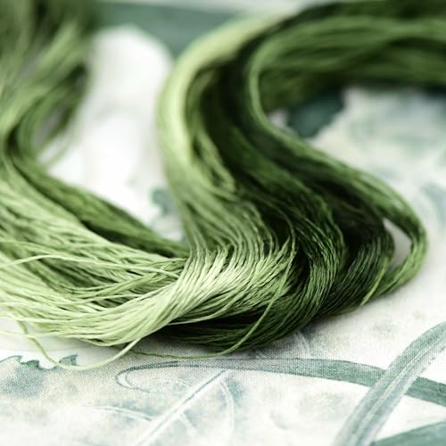 Image of Mulberry Silk Floss Embroidery Thread Floss-Cross Stitch Threads China Silk Woven Jewelry Threads DIY Sewing Kits (15)