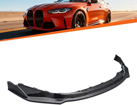 Carbon Fiber Look Front Bumper Lip Splitter FIT 20212026 BMW G80 M3 & G82 M4 V Style Front Lower Lip Exterior Styling Upgrade