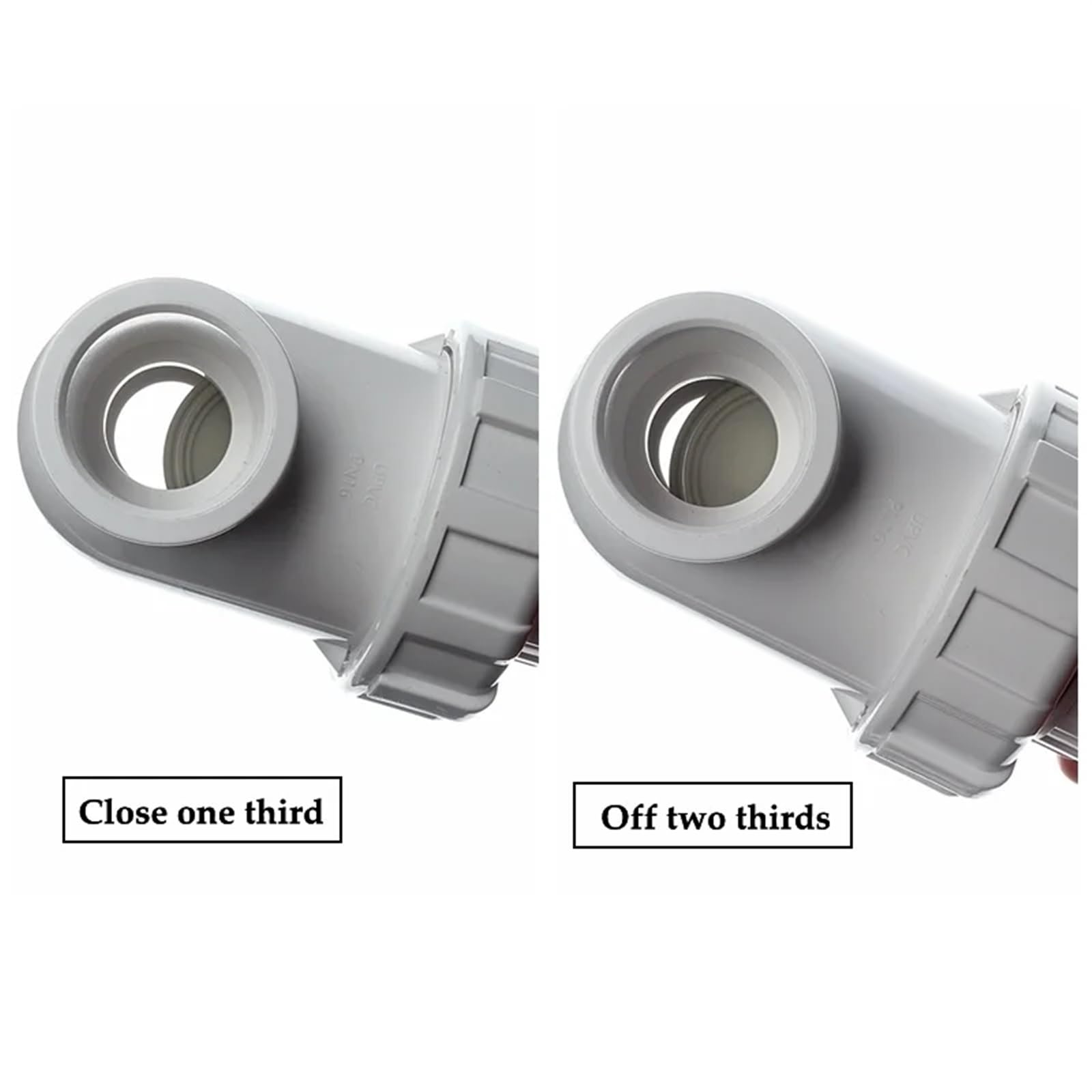 Válvula de compuerta de UPVC, 1 Uds válvula de compuerta UPVC Multicolor 20-63mm for riego jardines y acuarios(White,Inner Dia 40mm(DN32))