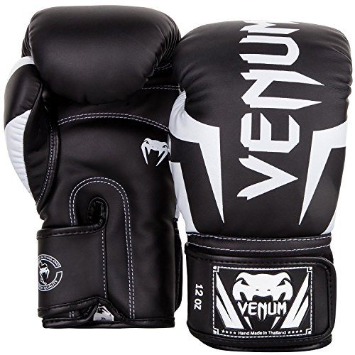 Venum Unisex Adult Elite Boxing Gloves, Black/White, 16Oz Us #TOP1