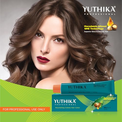 Image of YUTHIKA Professional Creme Hair Colour Cherry Red (Shade CHRED) 100g | Permanent Hair Colour & Dye | Vibrant Colour Payoff | Silky, Shiny & Long Lasting | For Women & Men | All Hair Types