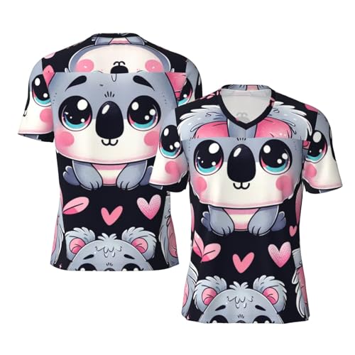 Stylish Athletic Sports Jersey Love-Koala-Bear Men's Rugby Jersey Xx-Large Black