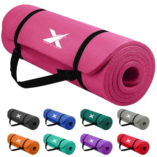Xn8 Sports Yoga mat 10mm & 15mm Thick NBR Exercise Mat - Non-Tear...