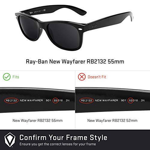 Image of Revant Replacement Lenses for Ray-Ban New Wayfarer RB2132 Sunglasses
