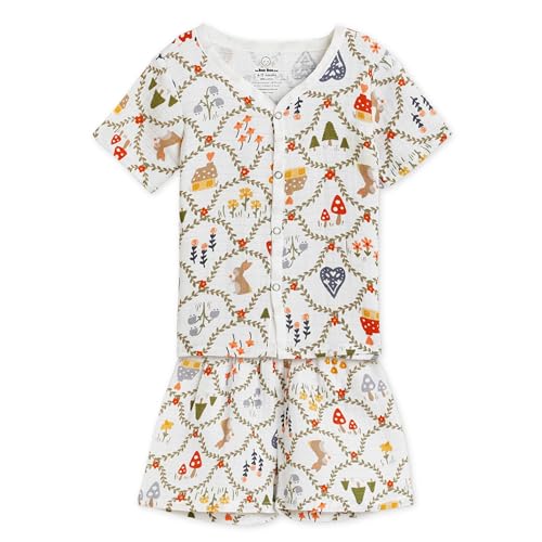 Image of The Boo Boo Club Kid'S 100% Muslin Organic Cotton Printed Button Shirt and Short Set | Half Sleeve Shirt | Summerwear Set | Kids Cothing Wear Set