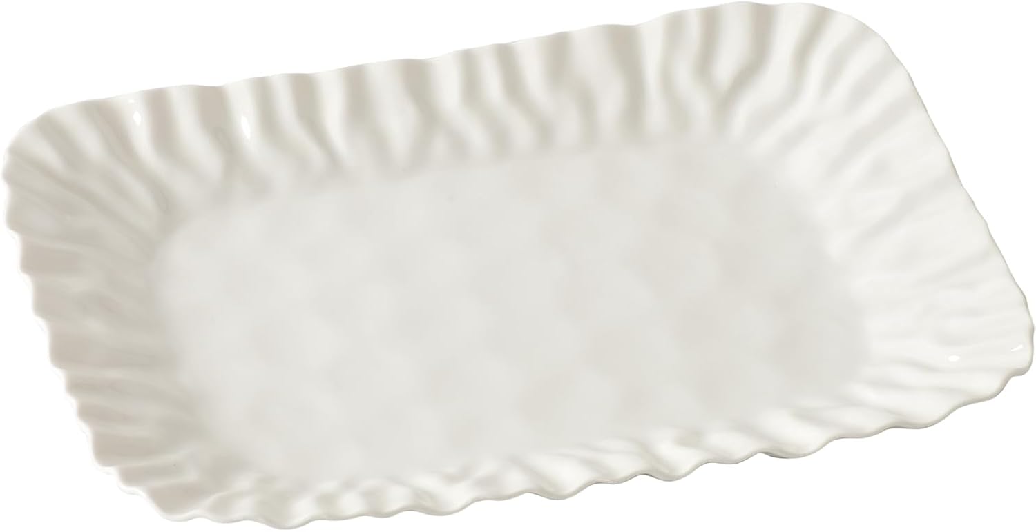 Pampa Bay Mascali Bianca Small Deep Tray, 12" x 8" x 1"