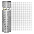 GoldPeak 19 Gauge Hardware Cloth 1/2 inch 48 x 50 ft, Hot-Dip Galvanized After Welding, Chicken Wire Mesh Roll Welded Wire Fencing Gopher Mesh Wire Cloth Tree Guard Garden Fence