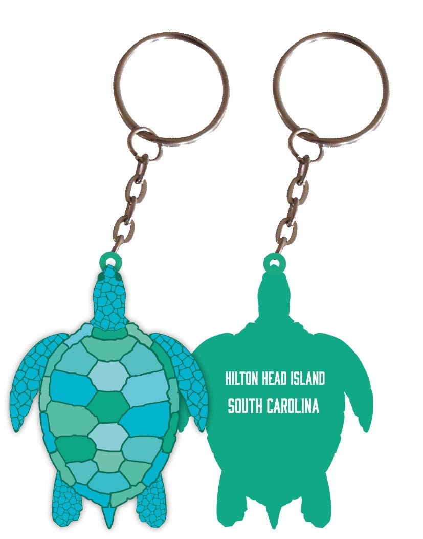 R and R ImportsHilton Head Island South Carolina Turtle Metal Keychain