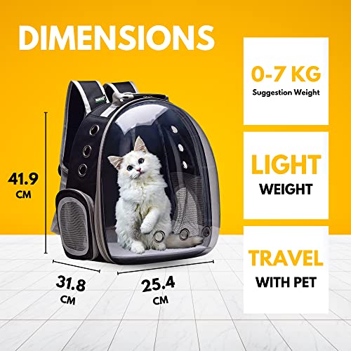 Buraq-Astronaut-Transparent-Pet-Carrier-Backpack-for-Travel-Hiking-Designed-with-Breathable-Space-Ventilated-Airline-Approved-Sturdy-Pad-for-Puppies-Cats-318L-x-254W-x-419H-Centimeters
