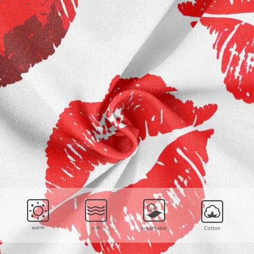 Designer Girls Underwear Toddler 2t Cotton Girl Panties Cute Red Kiss Marks White Underpants Briefs3