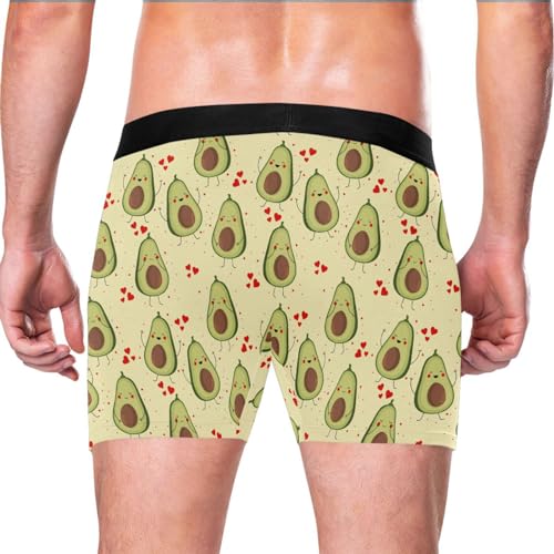 Men's Boxer Briefs Soft Comfort Stretch 4 Inch Inseam Underwear with Fly3